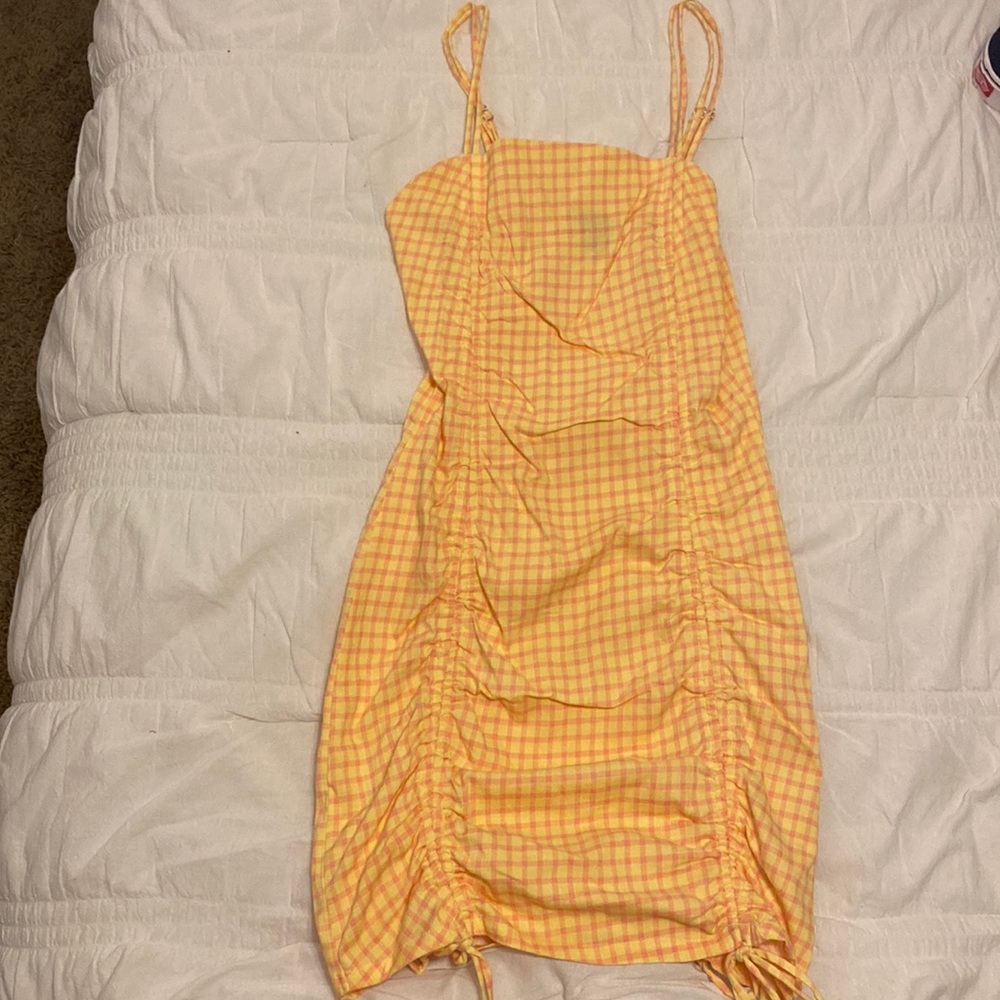Yellow plaid dress for sale!